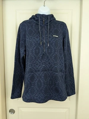 Columbia Hoodie Womens  Aztec Blue Fox Glacier Half Zip Pullover Fleece Size M  - Image 1 of 4
