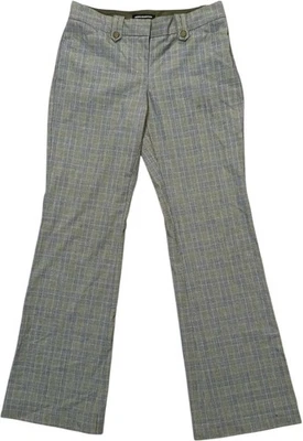 Express Editor Design Studio Gray Plaid Flare Trouser Dress Pants Women Size 4 - Image 1 of 3