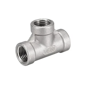 5 Pcs, 1/4" 150 Female NPT Tee Cast 304 Stainless Steel Pipe Fitting - Picture 1 of 11