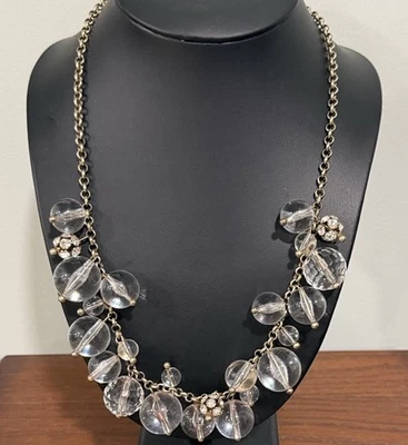 J. Collar Crew CLARO Jumbo Gran Cuentas Bola Orbe Burbuja Lucite Declaración Foto 1 de 4