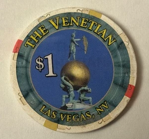 The Venetian Casino $1 ficha de póker Las Vegas Nevada juegos de azar NV de colección - Imagen 1 de 3