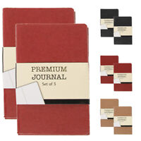 6 Small Writing Journals With Pocket Lined Stitched 3.5 x 5.5 Mini Notebook Bulk