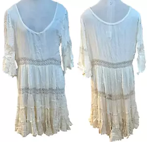 NEW Free People Dress PULLOVER WHITE SZ L RETAIL $128 - Picture 1 of 8
