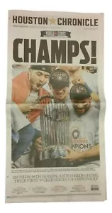 2017 Houston Astros World Series Champions Houston Chronicle Newspaper 11/2/17 - Picture 1 of 1