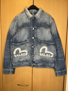 Palace Skateboards Evisu Japan Denim Jacket Dice XL size New fast ship Xlarge - Picture 1 of 13