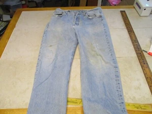 Vintage Herren Levis Jeans Paar 501-0193 W34 L34 Red Tab USA Denim getragen Risse Risse - Bild 1 von 13