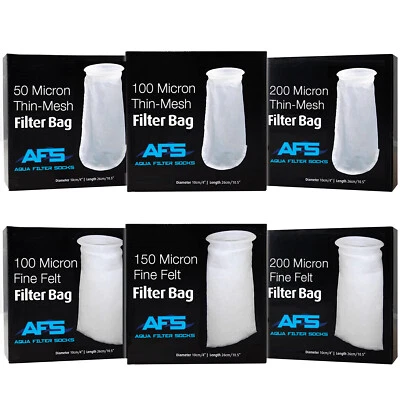 AQUA FILTER SOCKS AFS FILTERSOCKE FILZ DÜNNES NETZ 100 225 MIKROMETER (KOMPATIBEL MIT ROTEM MEER KÜHLSCHRANK)
