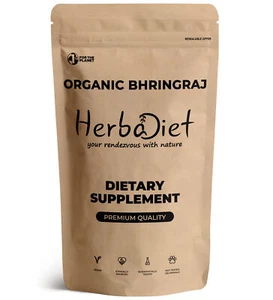 100% Organic Bhringraj Powder Eclipta Alba False Daisy Grey Hair Fall Remedy - Picture 1 of 3