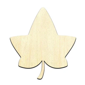 Ivy Leaf Laser Cut Out Unfinished Wood Shape Craft Supply - Picture 1 of 6