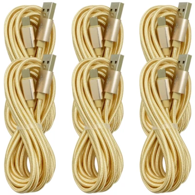 3/6Pack 10ft USB Fast Charger Cable For iPhone 13 11 XR iPad Charging Data Cord - Image 1 of 4