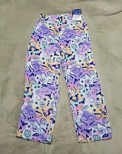 AME Girls Lounge Sleep Pants Micro Fleece Size 14 Purple Multi - Picture 1 of 5