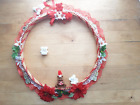 Vintage Christmas Wall Decoration Home Made Folk Art Decoration Unmarked