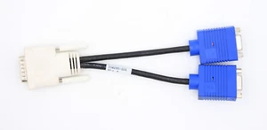 DVI-i Dual VGA Video Adapter Dual Monitors Y-Splitter Cable Genuine HP - Picture 1 of 4