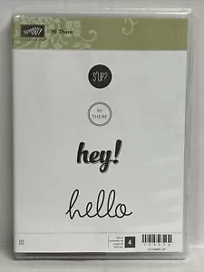 Juego de 4 estampillas Stampin Up Hi There Hello Hey Sup Hi there - Imagen 1 de 3