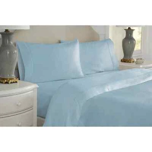 Pointehaven 525 Thread Count4 PCS QUEEN SHEET SET COLOR STERLING BLUE NIP - Picture 1 of 4