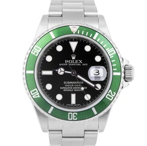 PAPERS Rolex Submariner Date 40mm KERMIT Green Stainless Steel 16610 LV BOX - Picture 1 of 10