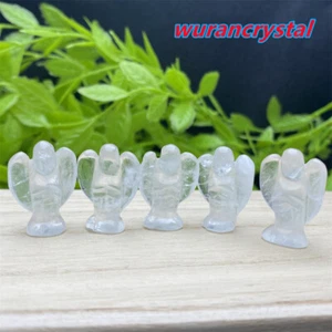 5pcs Natural Angels Quartz crystal skull carved Healing Clear crystal gifts 1'' - Picture 1 of 11