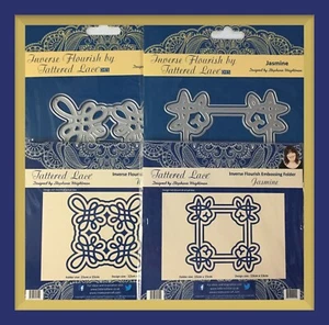 Tattered Lace SET OF 2 INVERSE FLOURISH Dies & Embossing Folders. ***NEW*** - Imagen 1 de 11