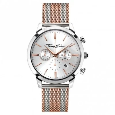 Thomas Sabo Men's Rebel Spirit Two-Tone Stainless Steel Watch WA0287-283-201 - Image 1 of 2