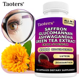 Safran-Extrakt-Kapseln 4000 mg mit Lutein, Augengesundheit, Stressabbau - Bild 1 von 12
