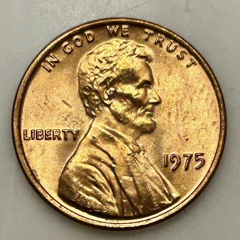 1975 Lincoln Penny. Please Read Description. Your Actual Coin In Photo Cover