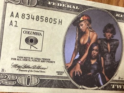 Destiny’s Child Promotional $20 Bill Concert Prop via 2000 Tour - Beyoncé RARE!! - Image 1 of 4