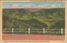 1947 Postcard The Devil's Saddle, West Virginia LIncoln's Mother Born 5199.4