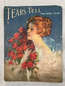 Vintage 1919 Sheet Music "Tears Tell (The Story to Me)" - Picture 1 of 4