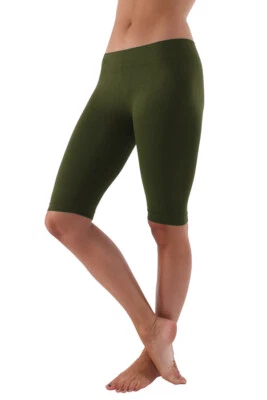 Бесшовные шорты-бермуды 17,5 дюйма нейлон спандекс один размер Regular подходят для S/M - Изображение 1 из 3