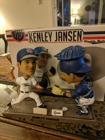LA Dodgers Kenley Jansen Double Bobblehead Inland Empire 66ers Angels MiLB Cover