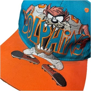 Vintage Tazmanian Devil Miami Dolphins Drew Pearson Mütze 1993 Taz Team NFL SnapBack - Bild 1 von 9