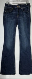 American Eagle Kick Boot Jeans Women's Size 8 Long Bootcut Super Stretch - Picture 1 of 14