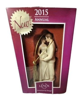 2015 - Always and Forever - Bride and Groom Ornament - Lenox NIB Original Tags - Image 1 of 4