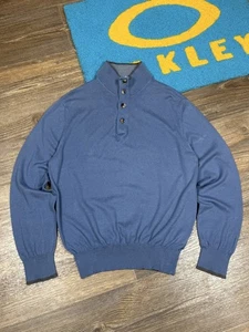 Mens Ermenegildo Zegna Cotton Cashmere Buttons Up Light Pullover Sweater Size 50 - Picture 1 of 16