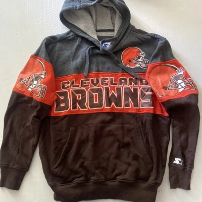 Vintage Starter Cleveland Football Hoodie Size M Embroidered  Sports Sweatshirt - Image 1 of 4