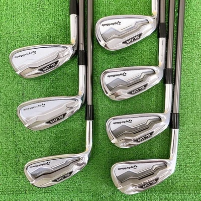 TaylorMade SLDR Iron Set 7pcs 5-AW TM7-214 Carbon Shaft Flex Stiff Left-Handed - Image 1 of 4