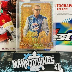 2024 PANINI PRIZM NASCAR BOTE DE CARRERAS DE ORO MOJO OXIDADO WALLACE #/25 TARJETA #5 🔥 - Imagen 1 de 4