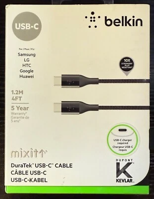 Dupont Kevlar Belkin DuraTek USB-C Cable Mixit - Image 1 of 4