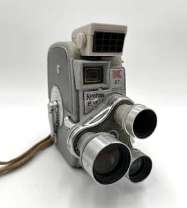 Vintage 1950er Jahre Keystone Capri K27 8 mm Filmkamera Dreifach Turm Objektive UNGETESTET - Bild 1 von 13
