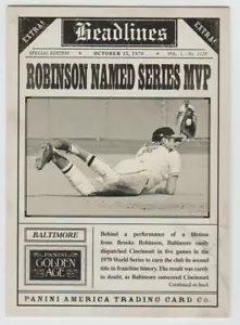 BROOKS ROBINSON 2013 Panini Golden Age HEADLINES #5 "Robinson Named Series MVP" - Picture 1 of 2