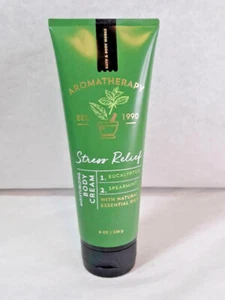 Bath & Body Works Aromatherapy STRESS RELIEF EUCALYPTUS SPEARMENT Body Cream 8oz - Picture 1 of 4