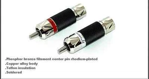 4x Gaofei Copper Rhodium Plated RCA Phono Audio Plug Connector HIFI  - Picture 1 of 1