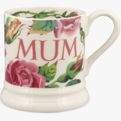 Emma Bridgewater Pottery - Roses All My Life Mum 1/2 Pint Mug - New - Flowers
