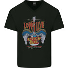 Long Live Rock n Roll Heavy Metal Guitar Mens V-Neck Cotton T-Shirt