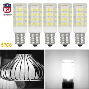 5Pcs 7W E12 White LED Corn Bulb Light 6000K Candelabra Ceiling Fan Lamp Daylight - Picture 1 of 12