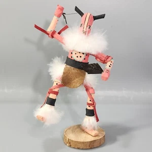 Bambola Kachina danzante arte sud-ovest arte popolare nativi americani 7" statuina legno - Foto 1 di 8
