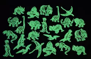 DirectGlow 24 Piezas Brilla en la Oscuridad Dinosaurios Luminosos Decoración de Pared Techo - Imagen 1 de 6