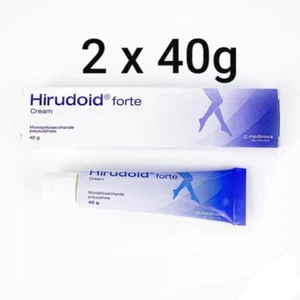 2 x 40g Hirudoid Forte Cream Varicose Bruises Scars Sprains Veins exp Jul 2027 - Picture 1 of 8