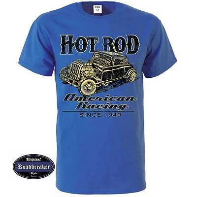 ORIGINAL ROADBREAKER STYLE T Shirt Royalblau US Car V8 Hot Rod&`50 Stylemotiv Modell American Racing