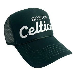 NUEVO BOSTON CELTICS SPORTS SCRIPT SOMBRERO VERDE 5 PANELES CORONA ALTA CAMIONERO SNAPBACK 2 - Imagen 1 de 3
